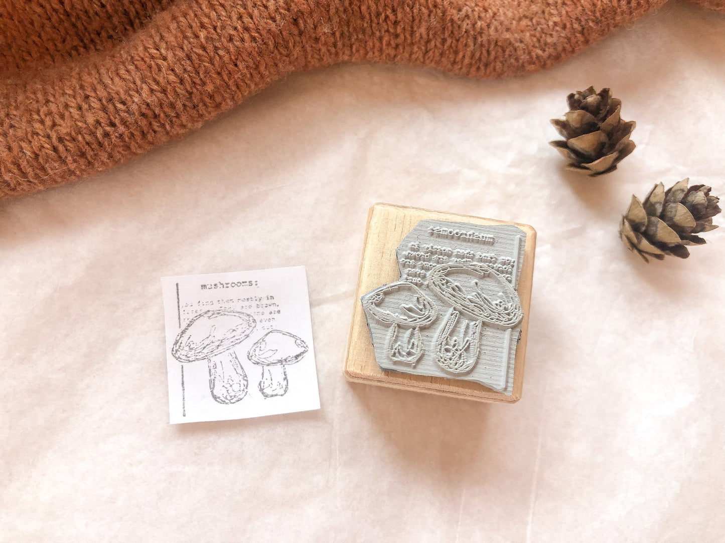 Holzstempel Pilze, Herbst, Stempel, Laserstempel, samesjournal