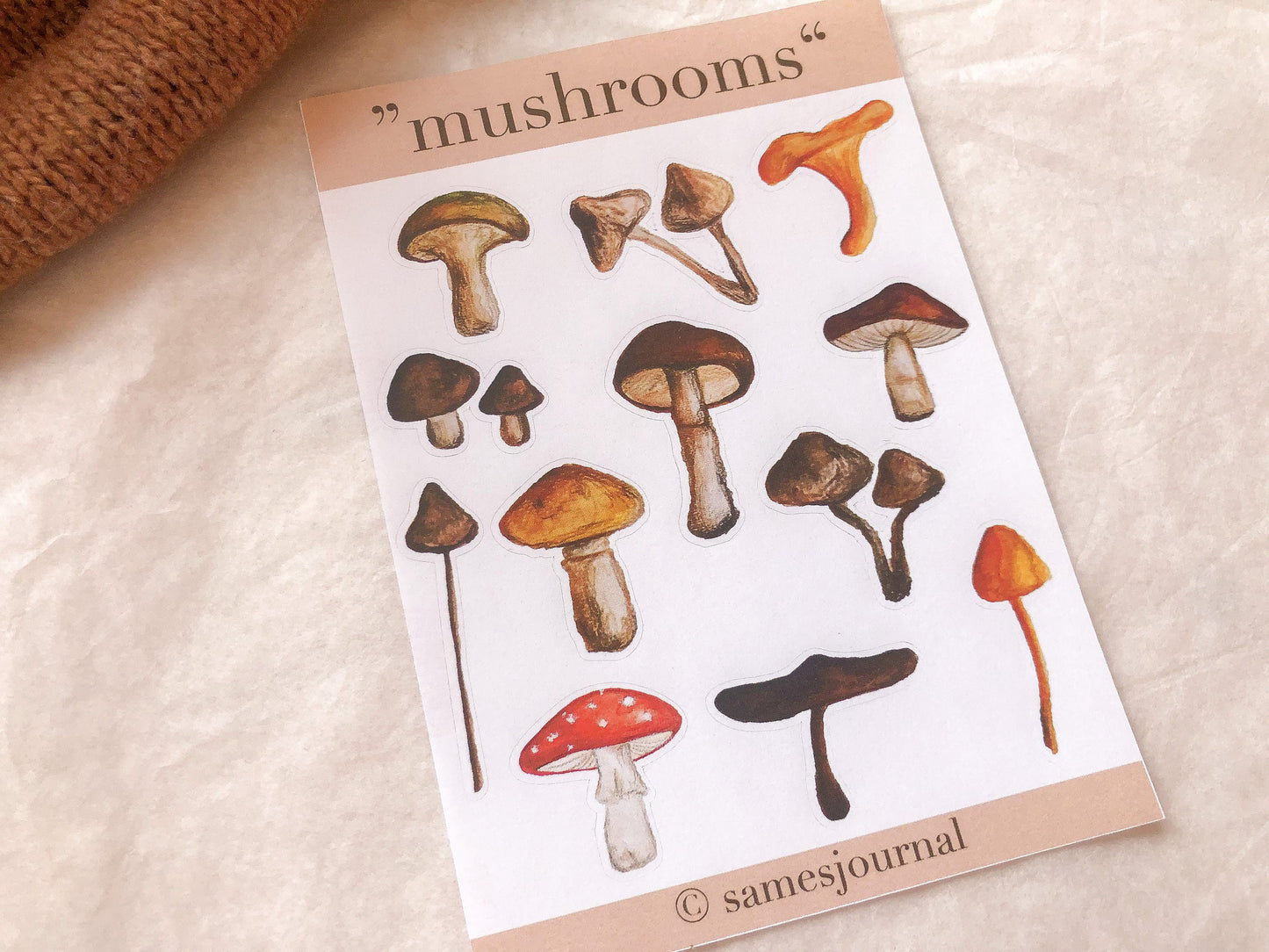 Pilz Sticker, Aufkleber, Herbst, Pilze, Wald -samesjournal