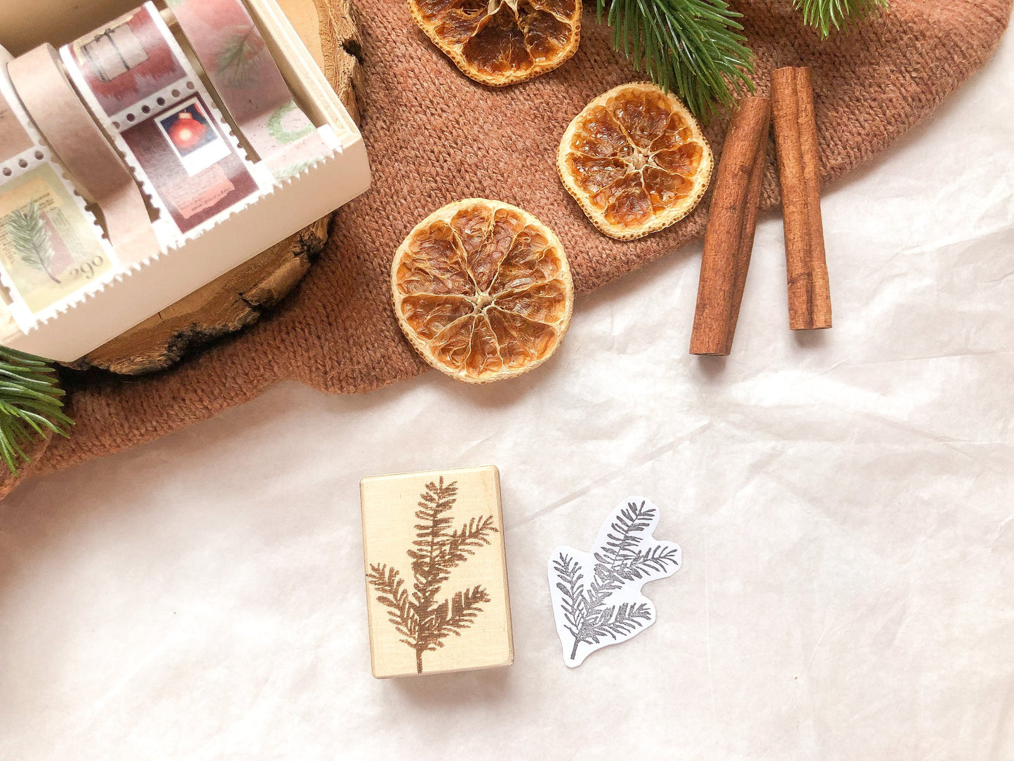 Holzstempel Tannenzweig, Stempel, Laserstempel, Weihnachten, samesjournal