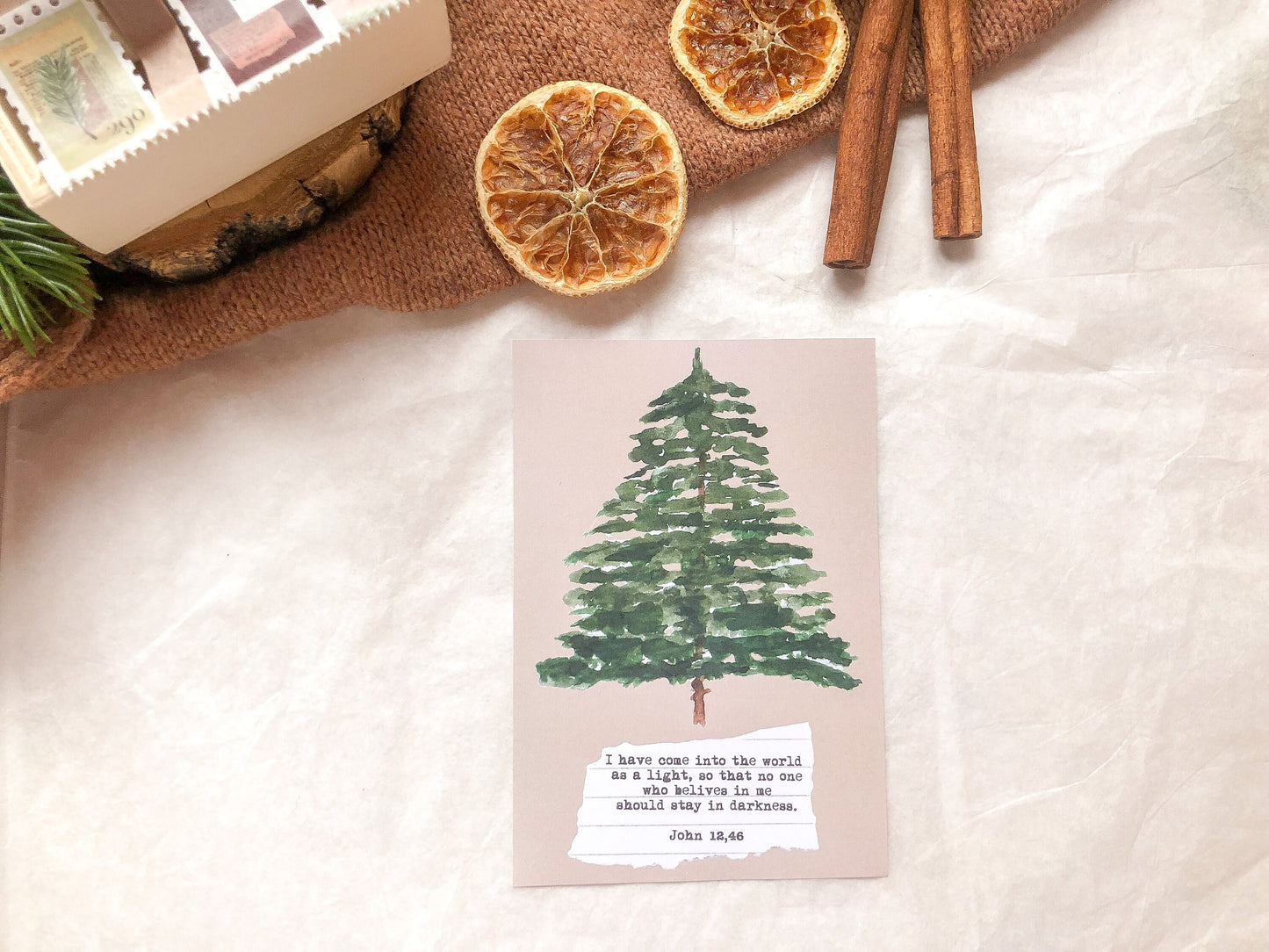 Postkarte Weihnachten, Bibelvers, Postkarte, Karte, Mail, Postcard - samesjournal