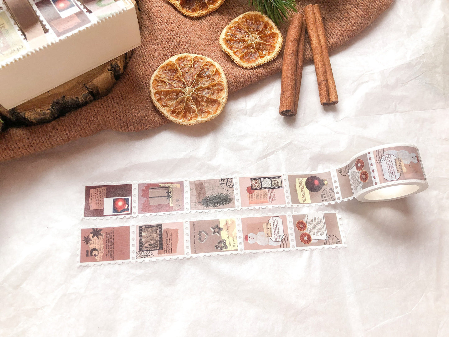 Weihnachts Stamp Washi Tape, Klebeband, Washis, Briefmarken Tanne, Weihnachten, X-Mas - samesjournal