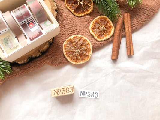 Wooden stamp no. , stamp, laser stamp, samesjournal