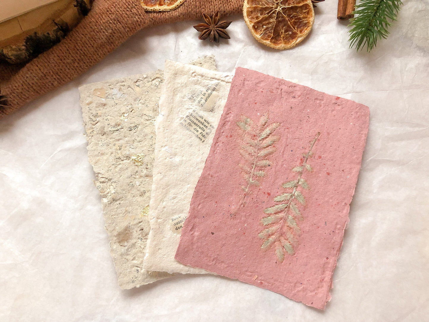 Handmade Paper Special Sets - Geschöpftes Papier besonderes Set - samesjournal