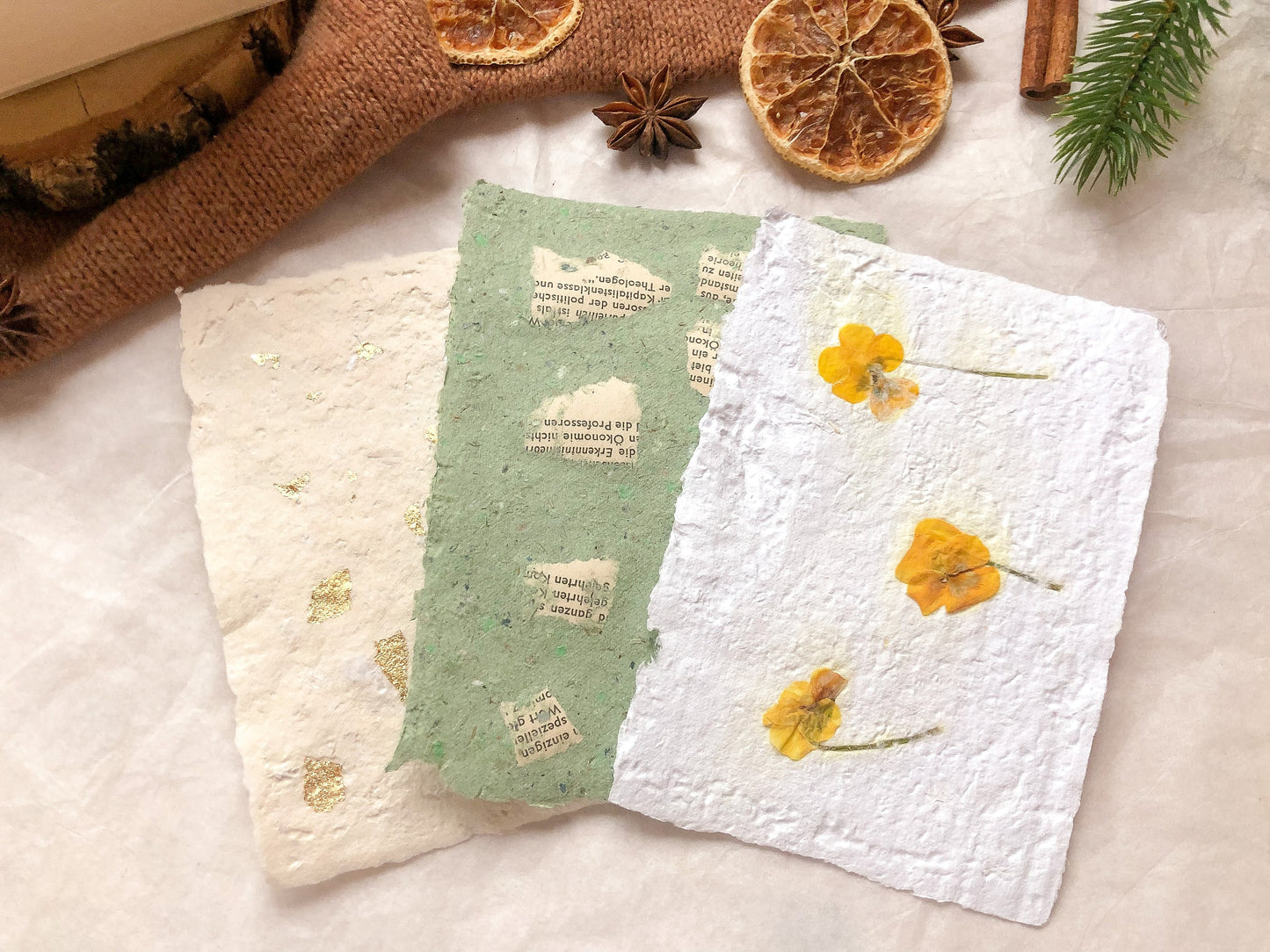 Handmade Paper Special Sets - Geschöpftes Papier besonderes Set - samesjournal