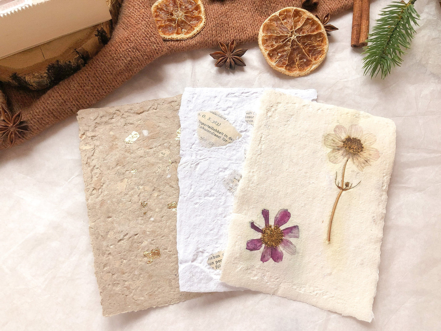 Handmade Paper Special Sets - Geschöpftes Papier besonderes Set - samesjournal