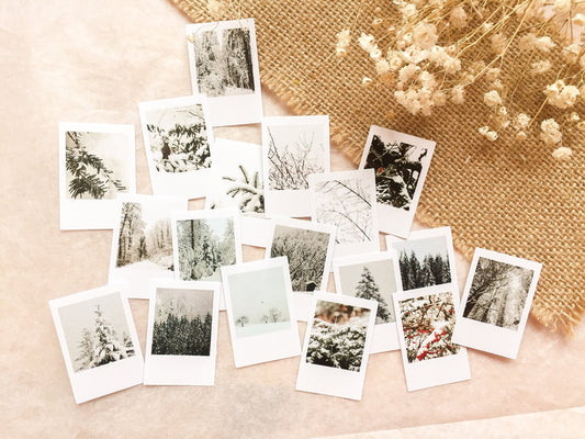 Winter photo stickers, stickers, winter photos, samesjournal