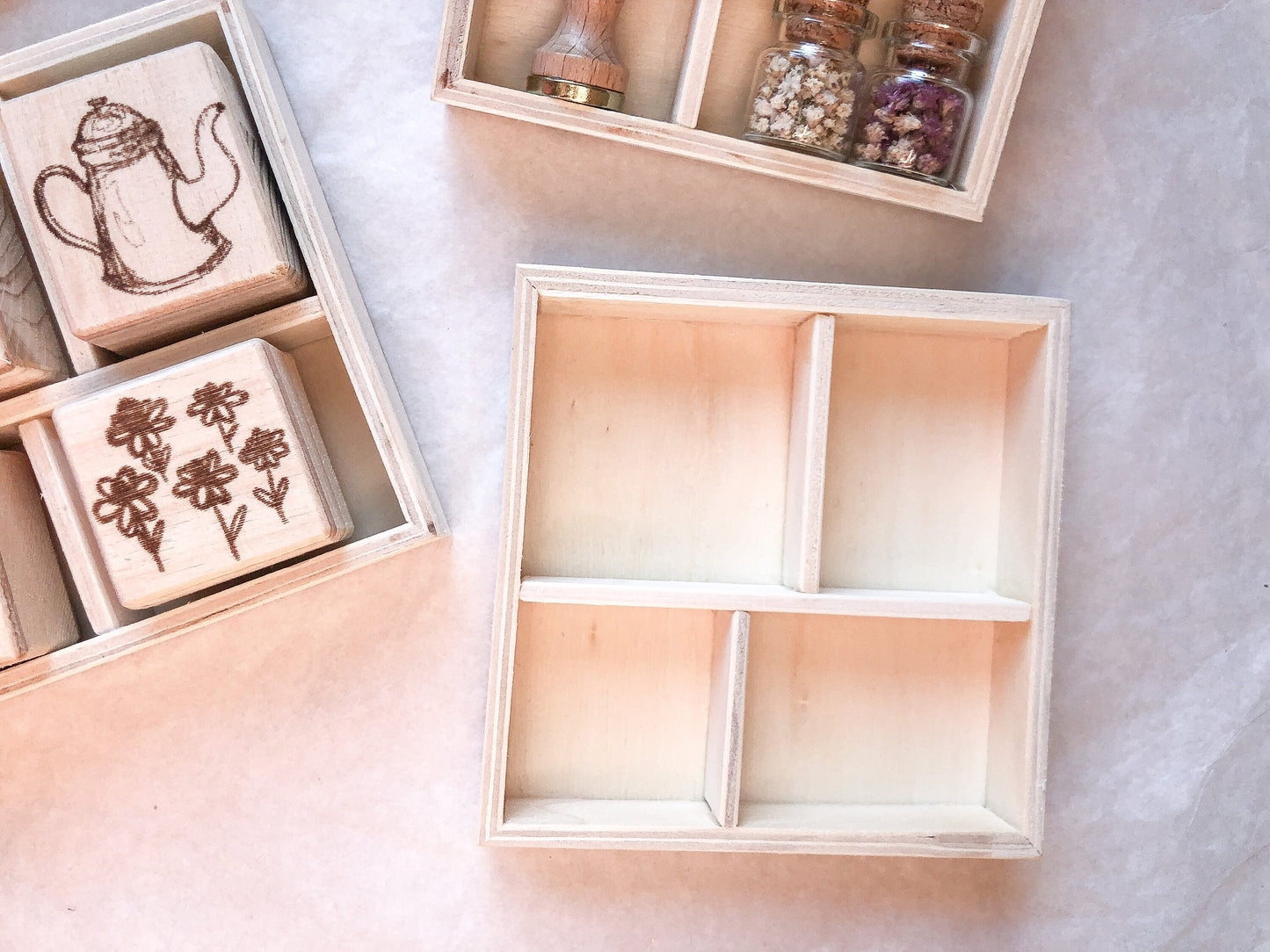 Kleiner Setzkasten, Holzkasten, Holzbox für Stempel - samesjournal