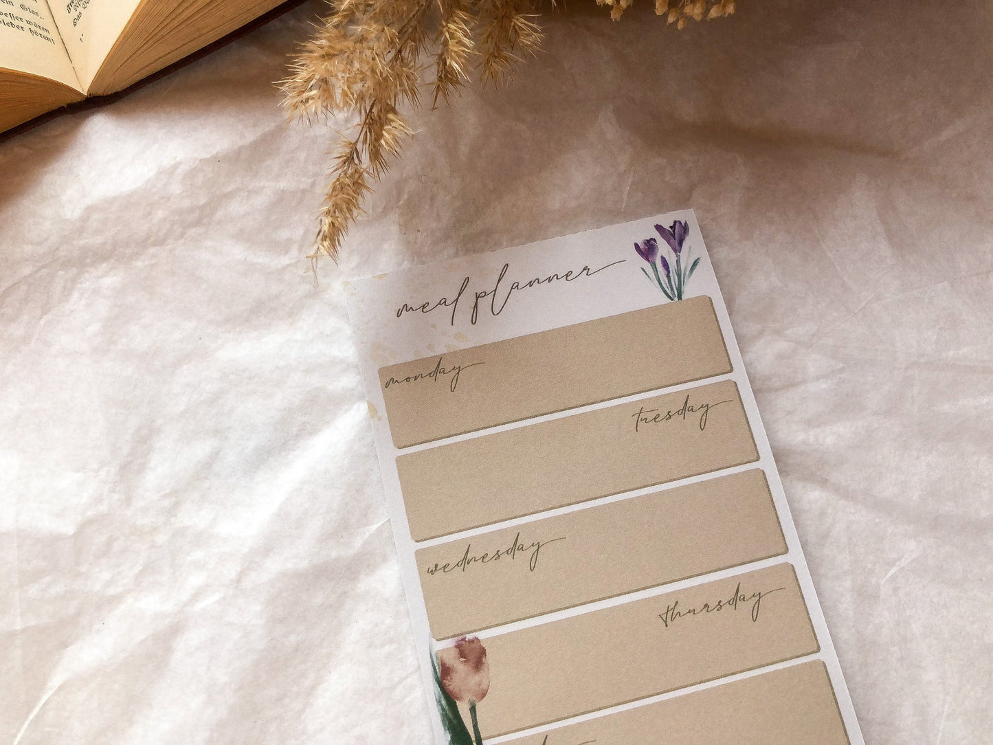 Notizblock, Mealplanner, 50 Seiten, Notizblöcke, Notizzettel, Essensplaner, samesjournal