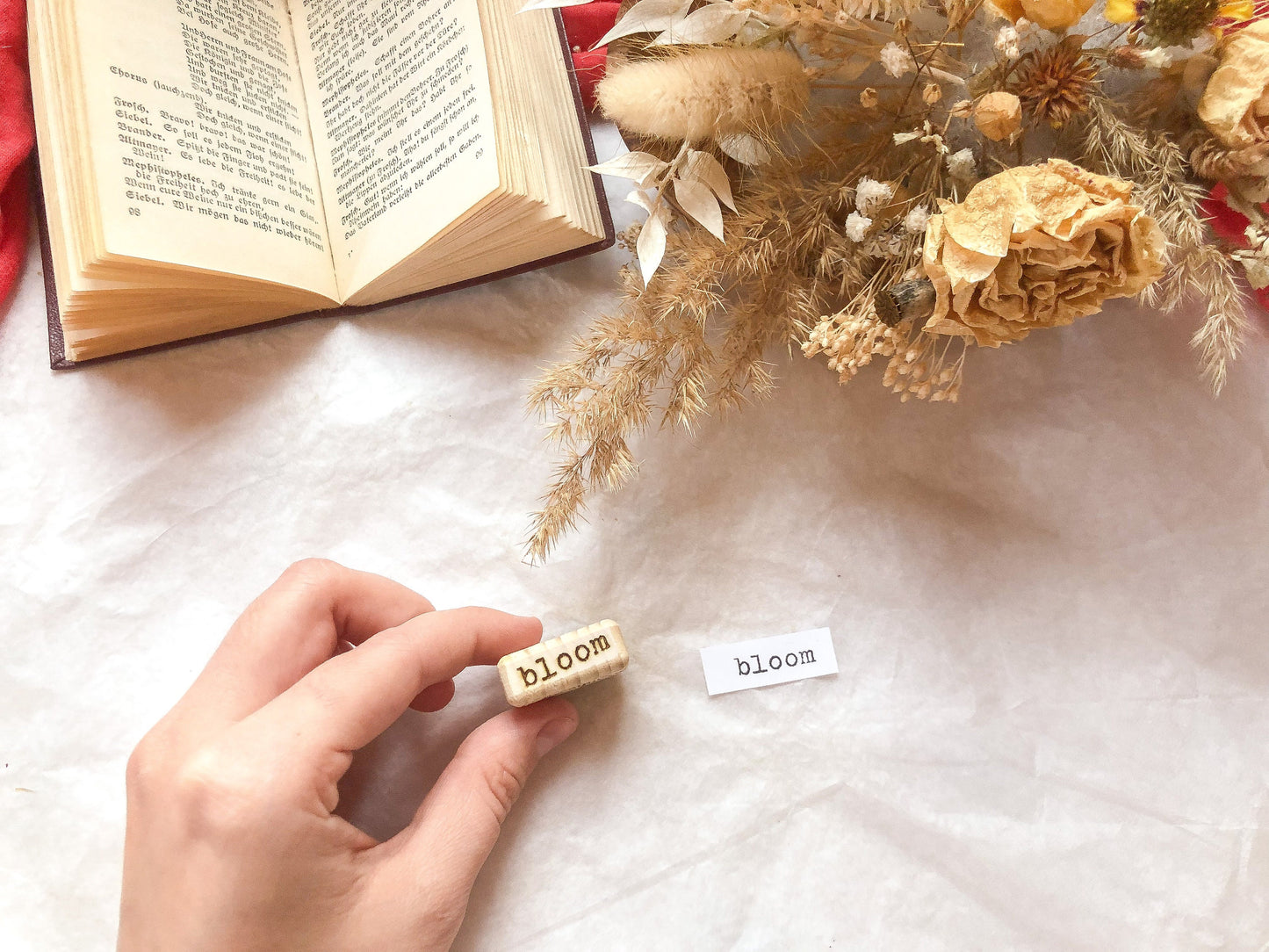 Holzstempel Frühling, bloom, Stempel, Laserstempel, samesjournal