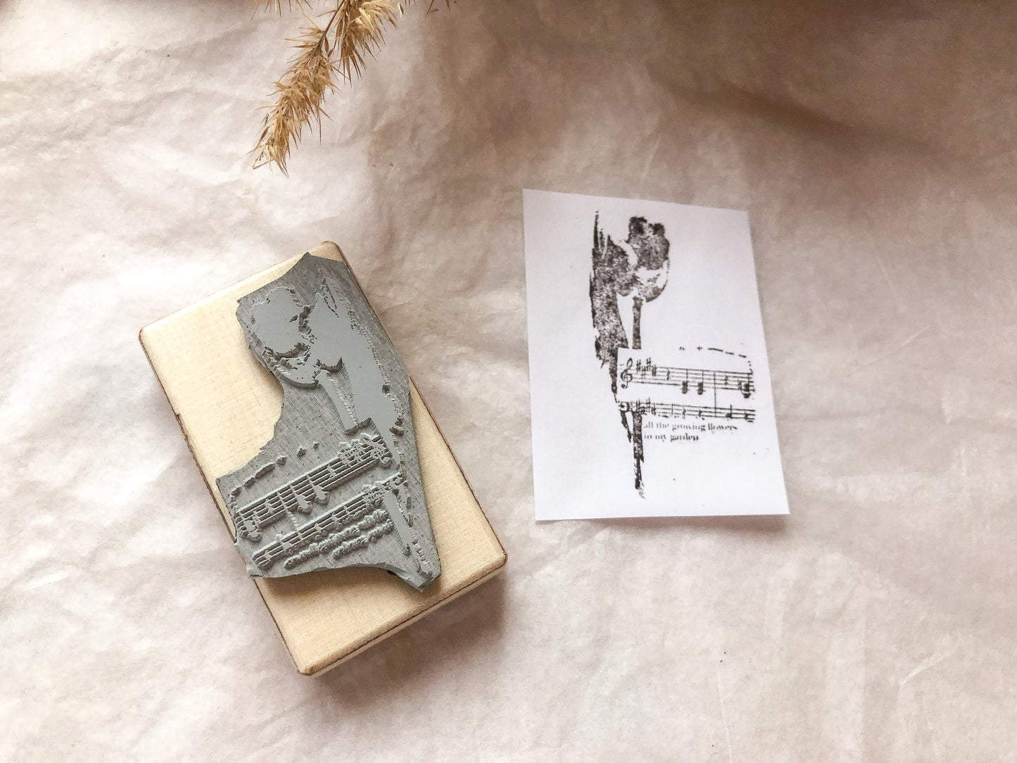 Holzstempel Frühling, Tulpe, Blumen, Stempel, Laserstempel, samesjournal