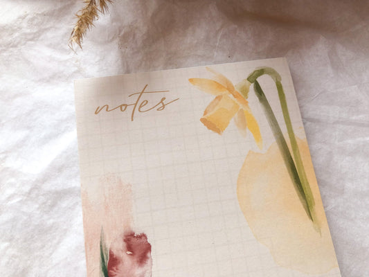 Bloc-notes, printemps, fleurs, 50 pages, bloc-notes, notes, samesjournal