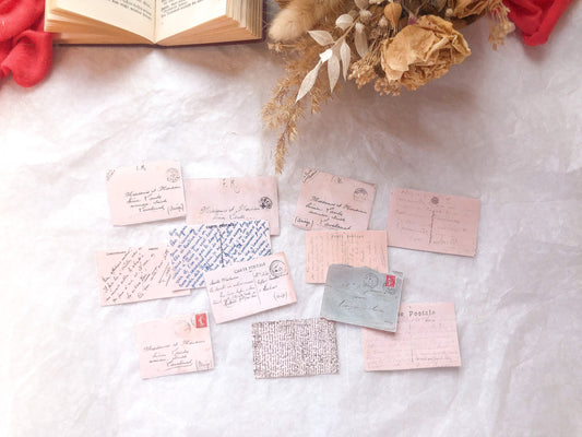 Autocollants petites lettres, lettre vintage, découpés - samesjournal