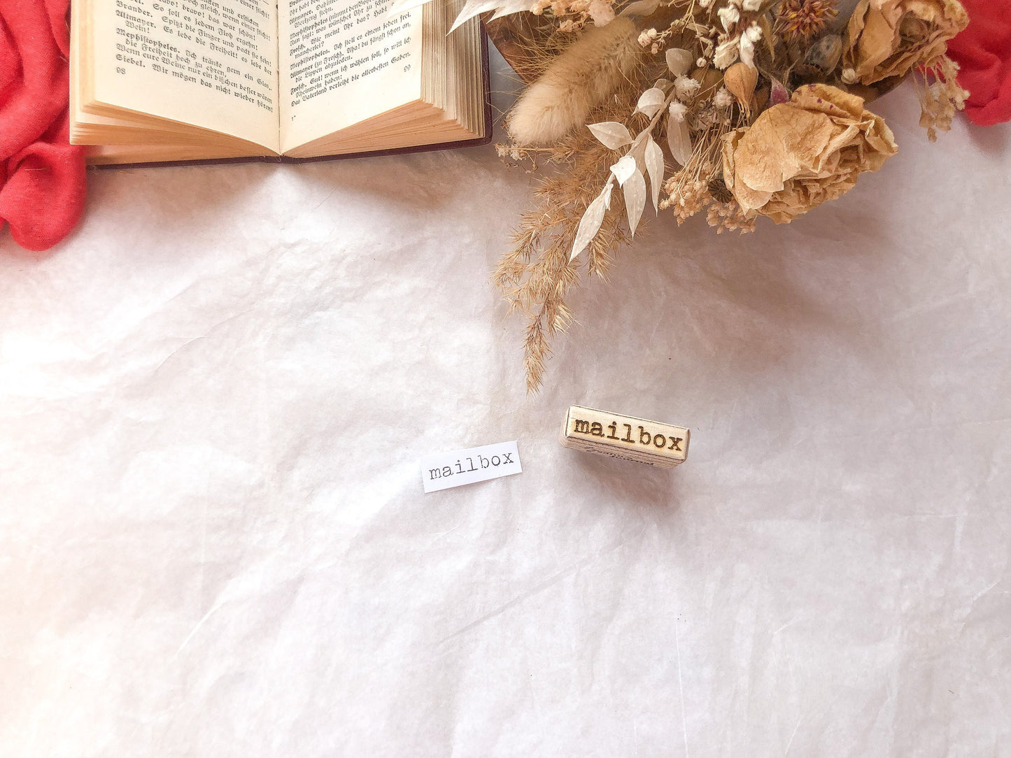 Holzstempel Mailbox, Briefe, Stempel, Laserstempel, samesjournal