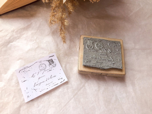 wooden stamp, letters, post, vintage, stamp, laser stamp, samesjournal