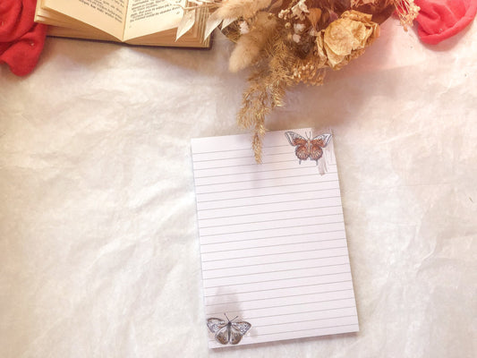Bloc-notes, papillons, 50 pages, bloc-notes, notes, samesjournal