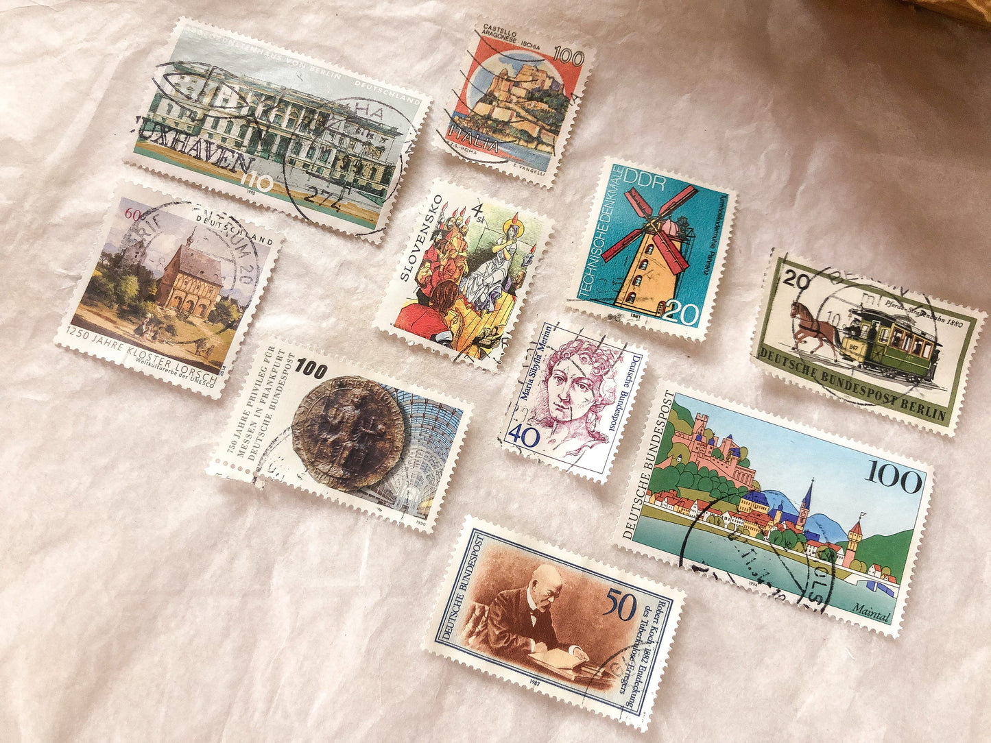 Briefmarken Set - Deutschland, 10 Stück, gestempelt - samesjournal