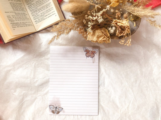 Notepad, butterflies, 10 pages, notepads, notes, samesjournal