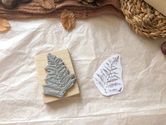 Holzstempel Farn, Herbst, Stempel, Laserstempel, samesjournal
