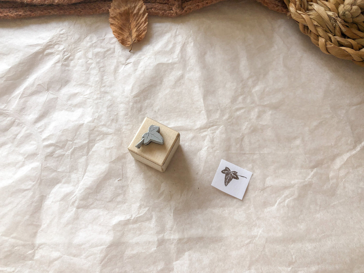 Holzstempel Efeu, Herbst, Stempel, Laserstempel, samesjournal