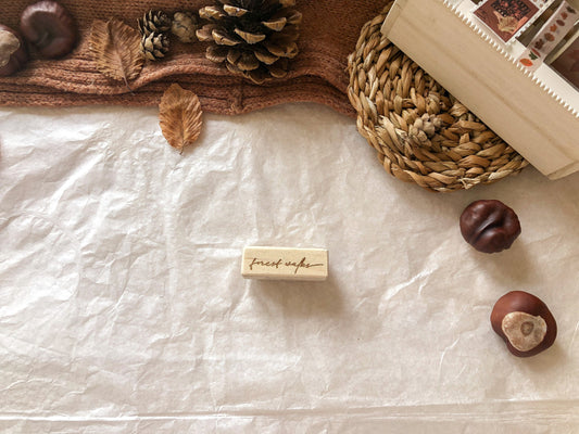 Wooden stamp forest walk, autumn, stamp, laser stamp, samesjournal