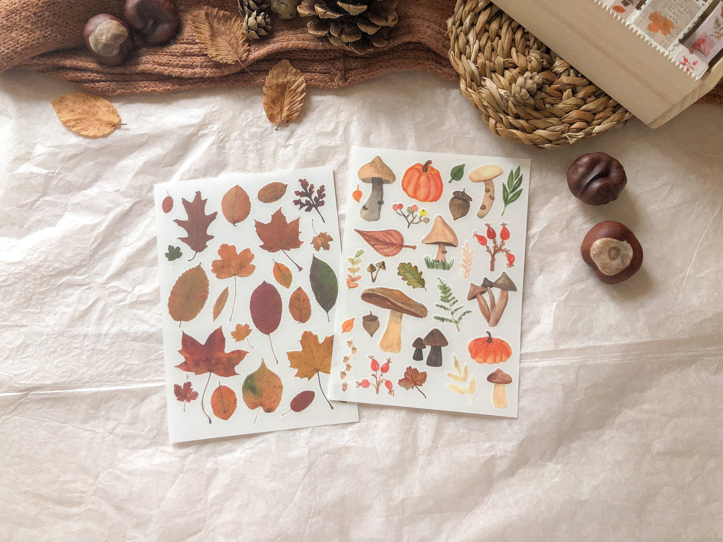 Print-on Sticker, Herbst, Rub-On, Stickersheet, Aufkleber, Sticker - samesjournal