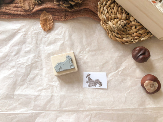 Wooden stamp squirrel, autumn, stamp, laser stamp, samesjournal