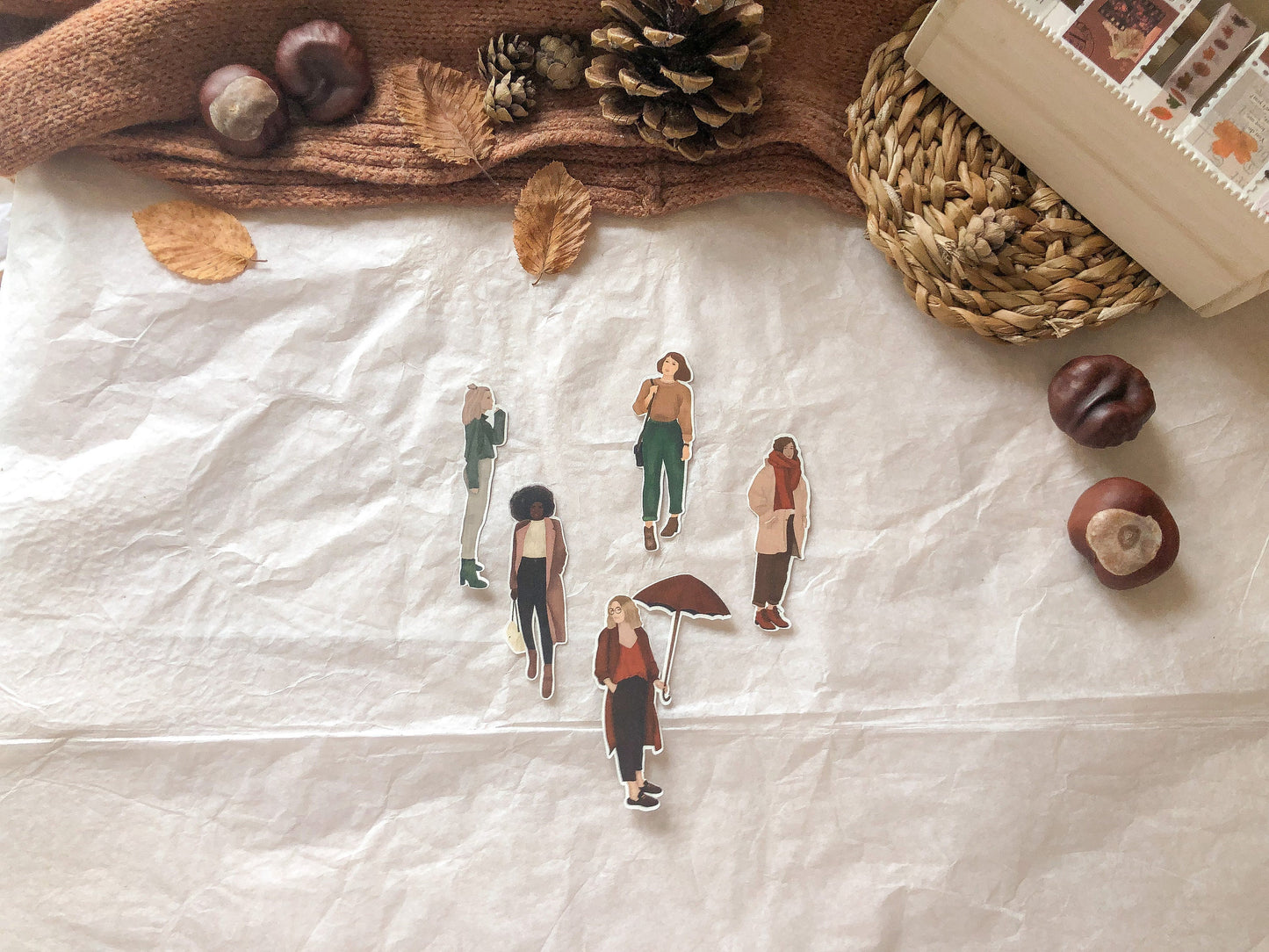 Herbst Mädchen Sticker, girls stickers - samesjournal
