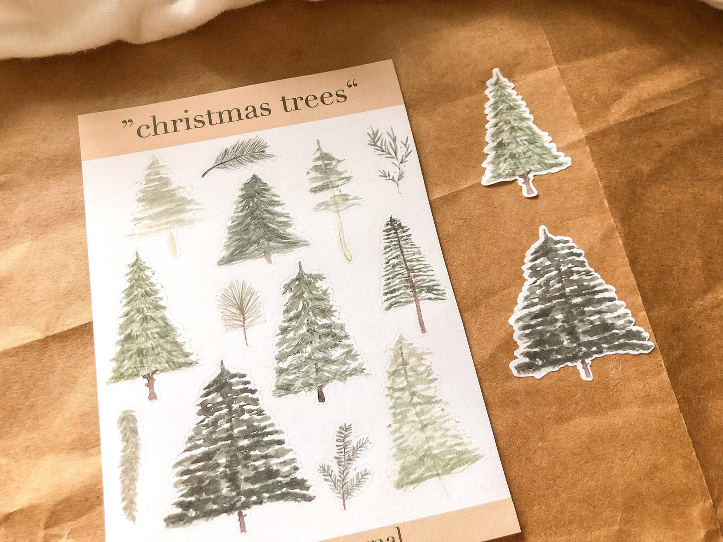 Weihnachtsbäume Sticker, Aufkleber, Winter -samesjournal