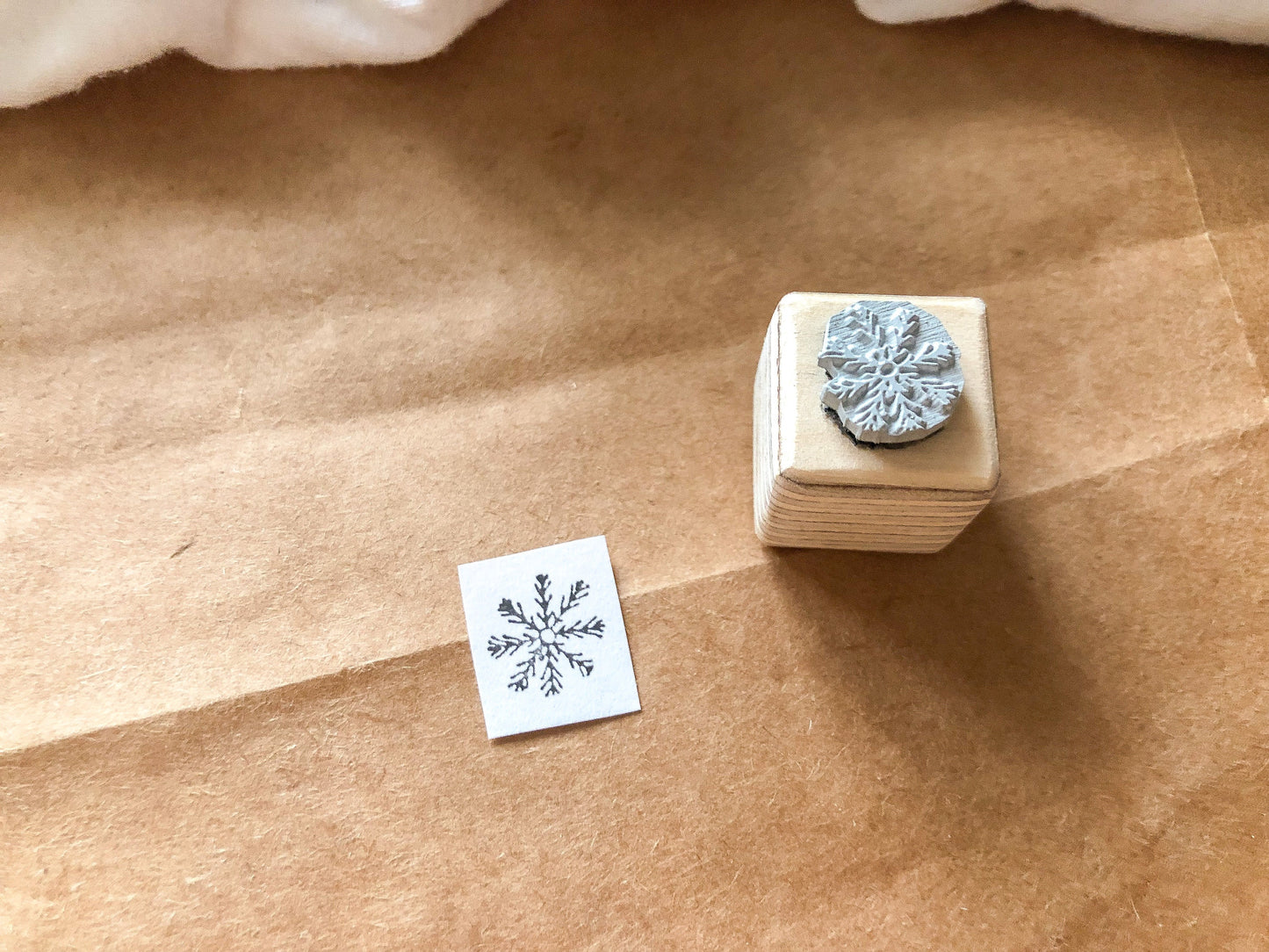 Wooden stamp snowflake, Christmas, winter, stamp, laser stamp, samesjournal