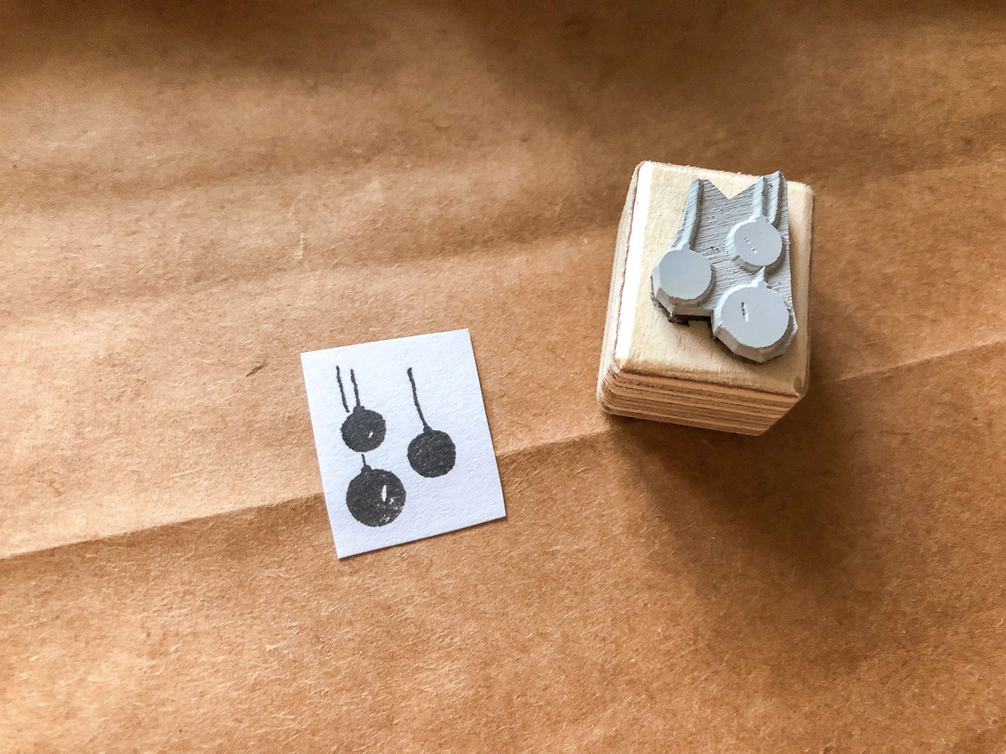 Holzstempel Weihnachtskugeln, Weihnachten, Winter, Stempel, Laserstempel, samesjournal