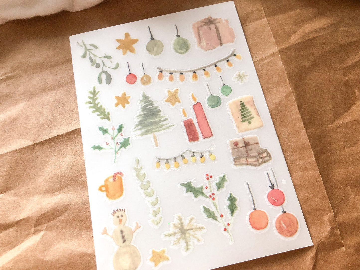 Print-on Sticker, Weihnachten, Rub-On, Stickersheet, Aufkleber, Sticker, Winter - samesjournal