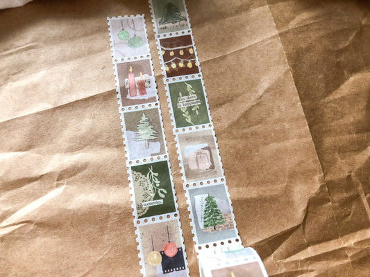 Christmas Stamp Washi Tape, Adhesive Tape, Washis, Stamp Washi, Winter- samesjournal