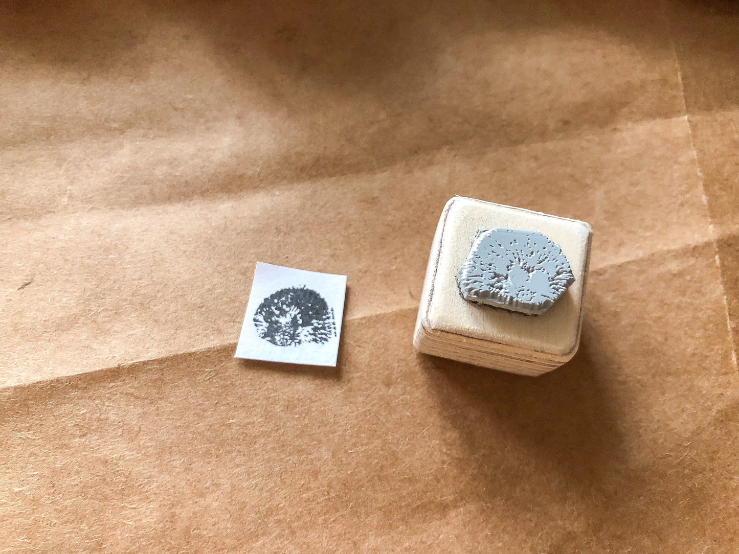 Holzstempel Igel, Winter, Stempel, Laserstempel, samesjournal