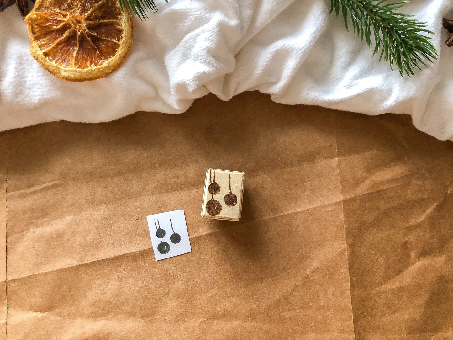 Holzstempel Weihnachtskugeln, Weihnachten, Winter, Stempel, Laserstempel, samesjournal