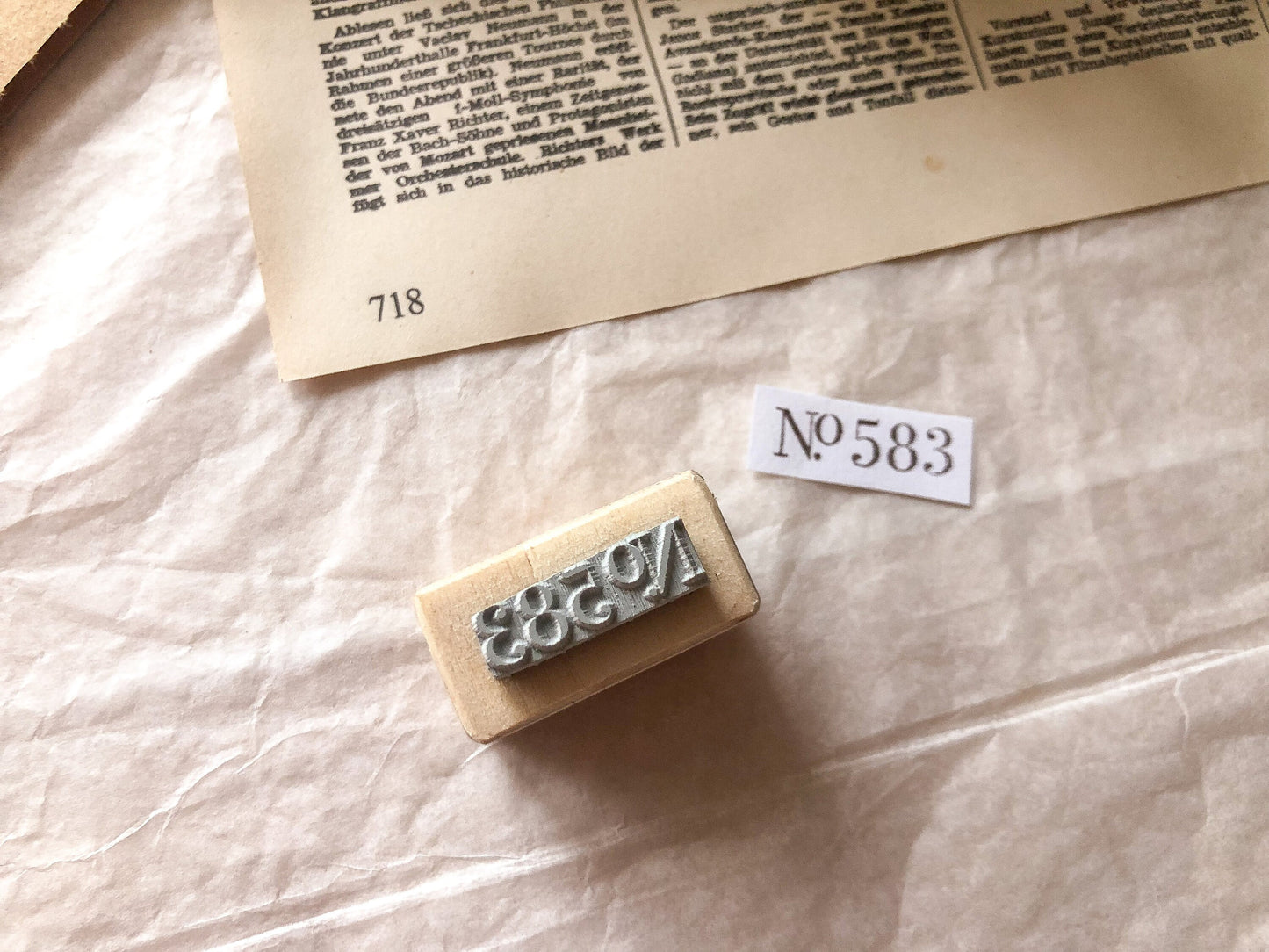 Holzstempel Nummer, vintage, Stempel, Laserstempel, samesjournal