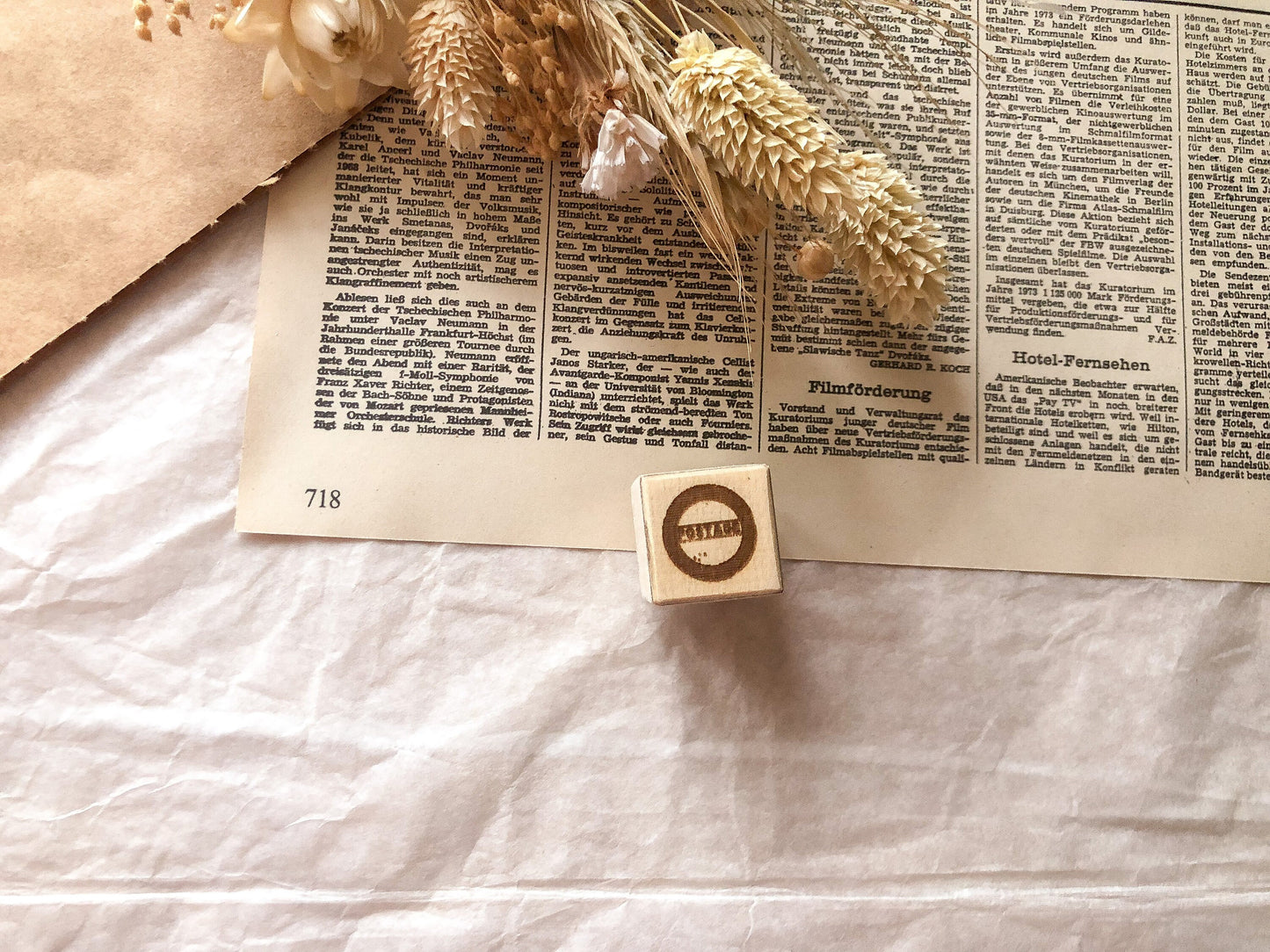 Holzstempel Post, vintage, Stempel, Laserstempel, samesjournal