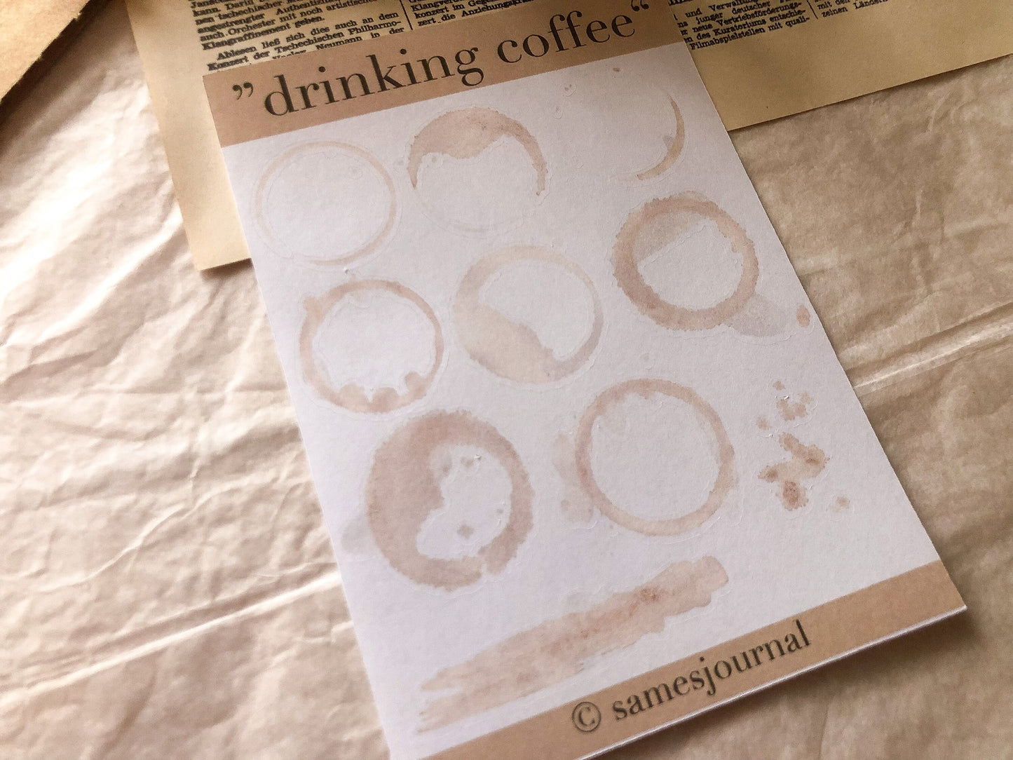 Kaffee Sticker, Kleckse, vintage Aufkleber -samesjournal