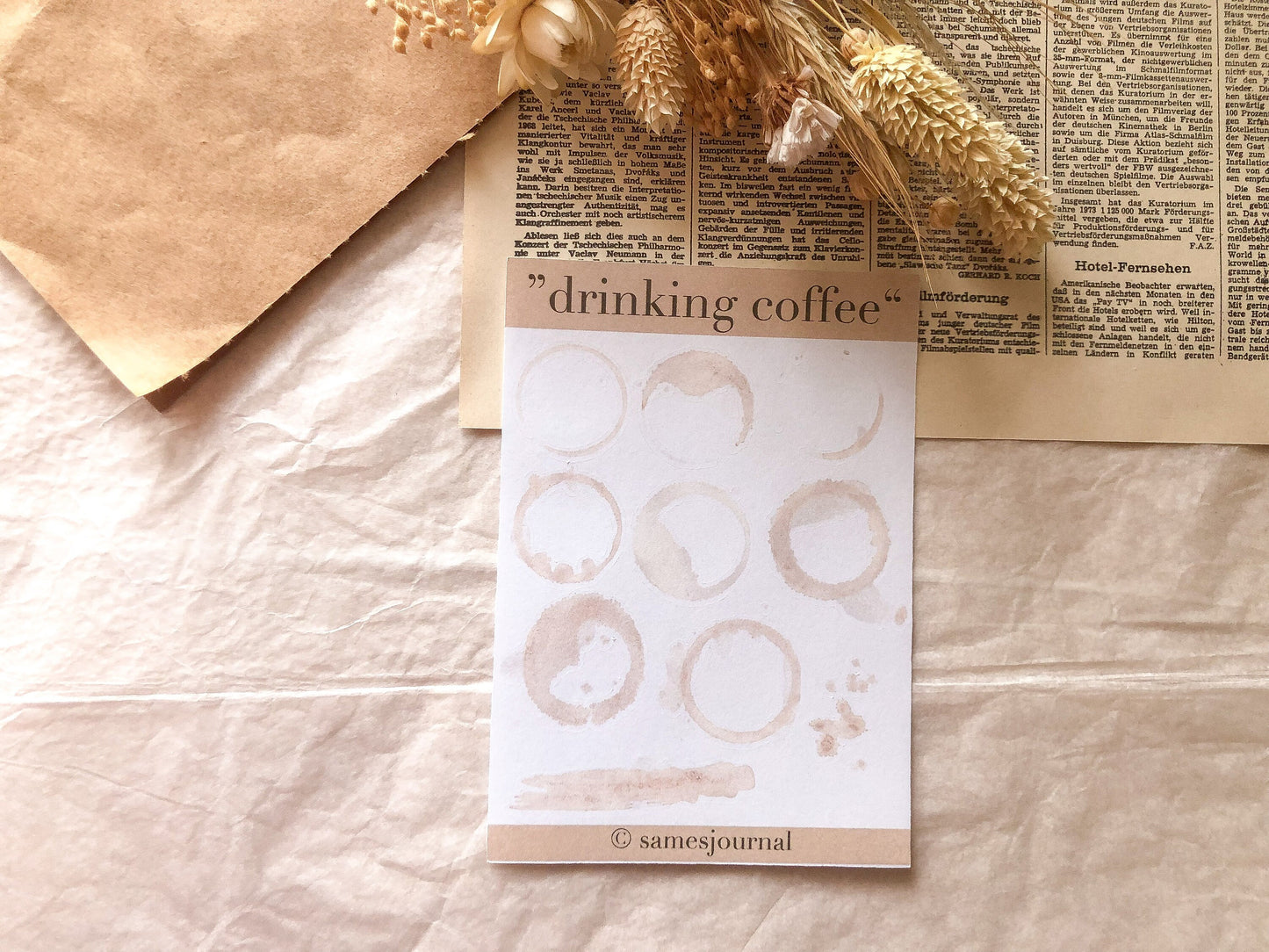 Kaffee Sticker, Kleckse, vintage Aufkleber -samesjournal