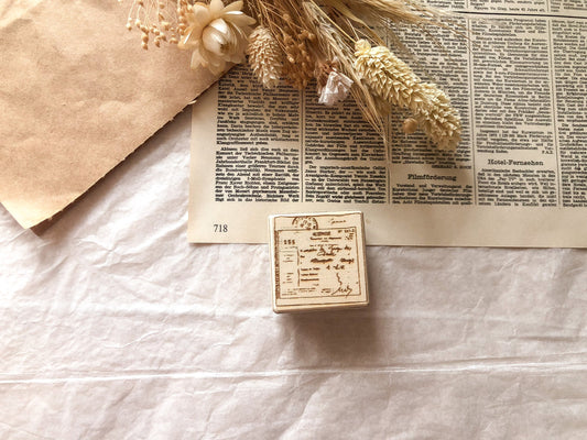 Holzstempel Zettel, vintage, Stempel, Laserstempel, samesjournal