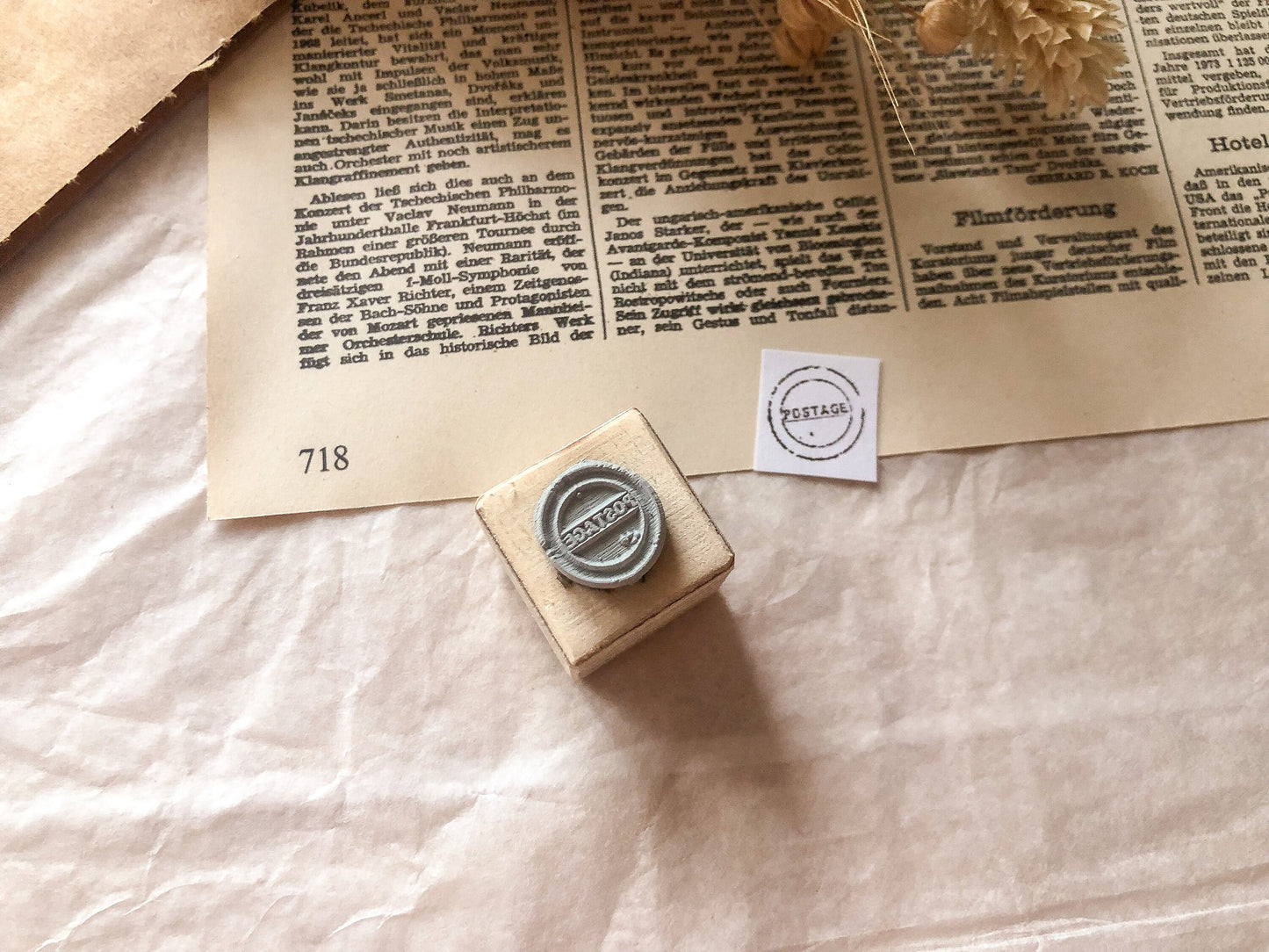 Holzstempel Post, vintage, Stempel, Laserstempel, samesjournal