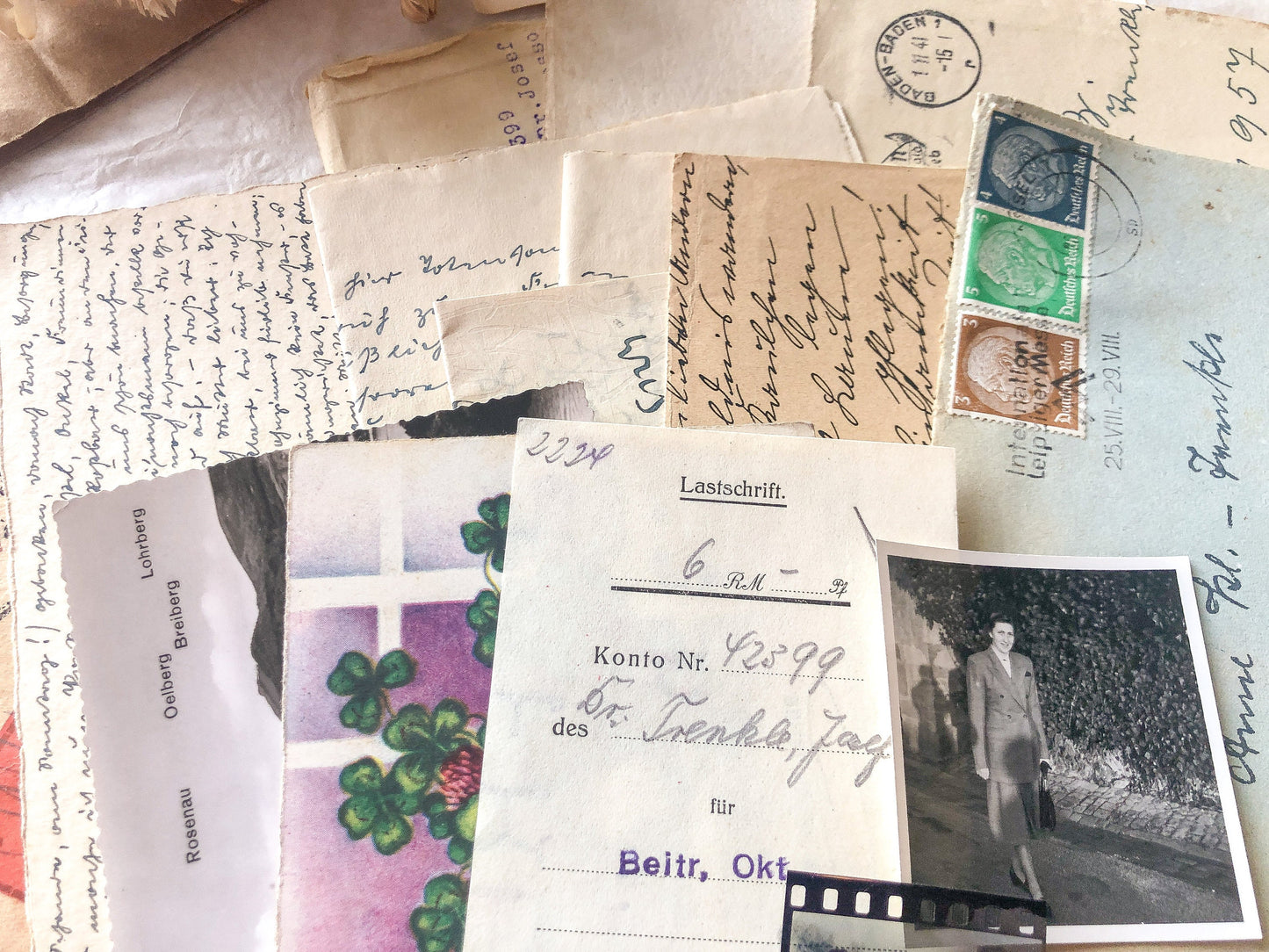 Vintage Letter Bundle, 15 Stück, Papier Bündel, samesjournal