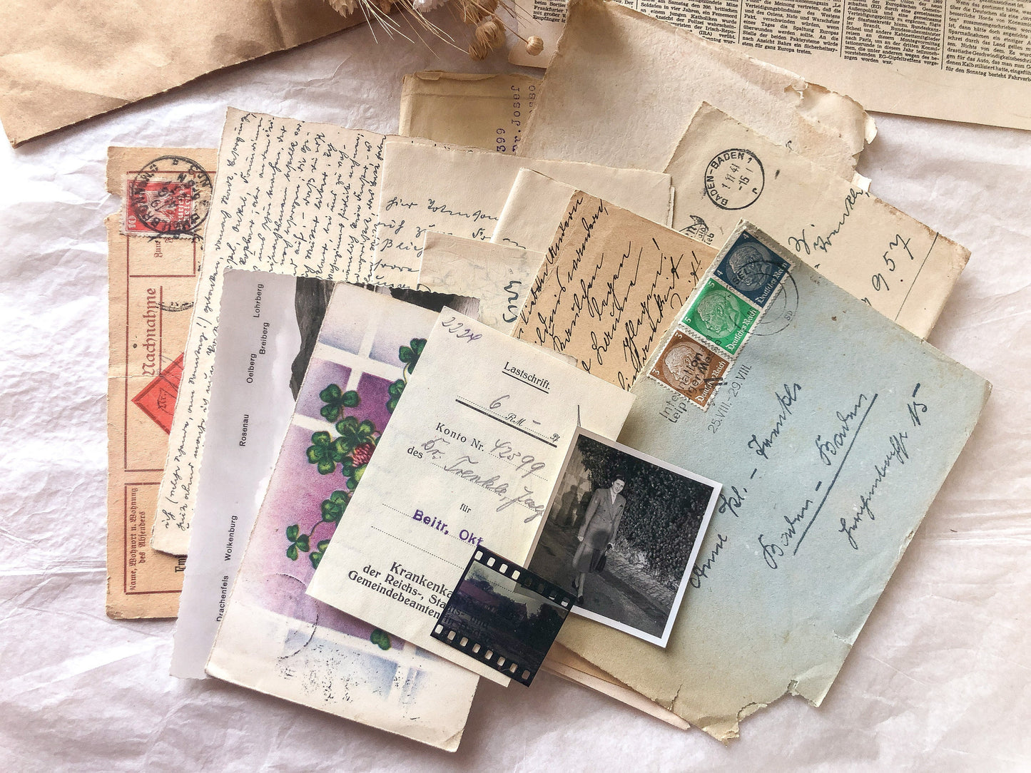 Vintage Letter Bundle, 15 Stück, Papier Bündel, samesjournal