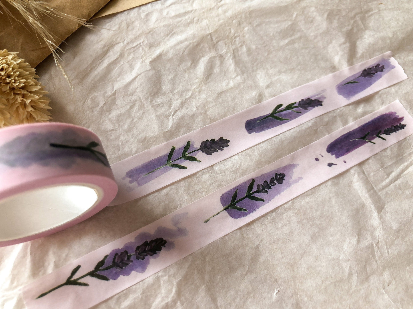 Washi Tape Lavendel, Klebeband, Blumen, Washis, Papier Washi, - samesjournal