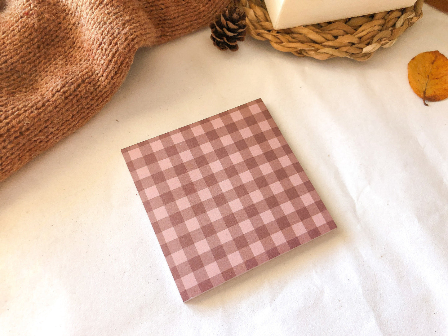 B-Ware - Sticky Note, Herbst, Braun, Notizen, Kariert, 50 Seiten, Notizblöcke, Notizzettel, samesjournal