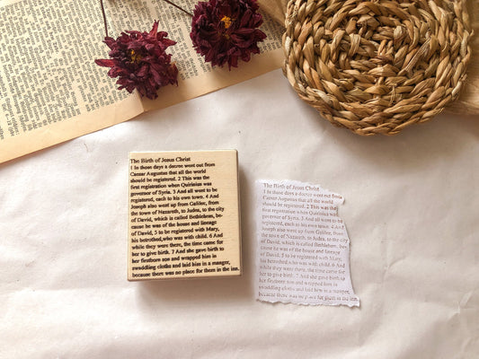 Holzstempel "Weihnachtsgeschichte", Winter, Stempel, Laserstempel, samesjournal