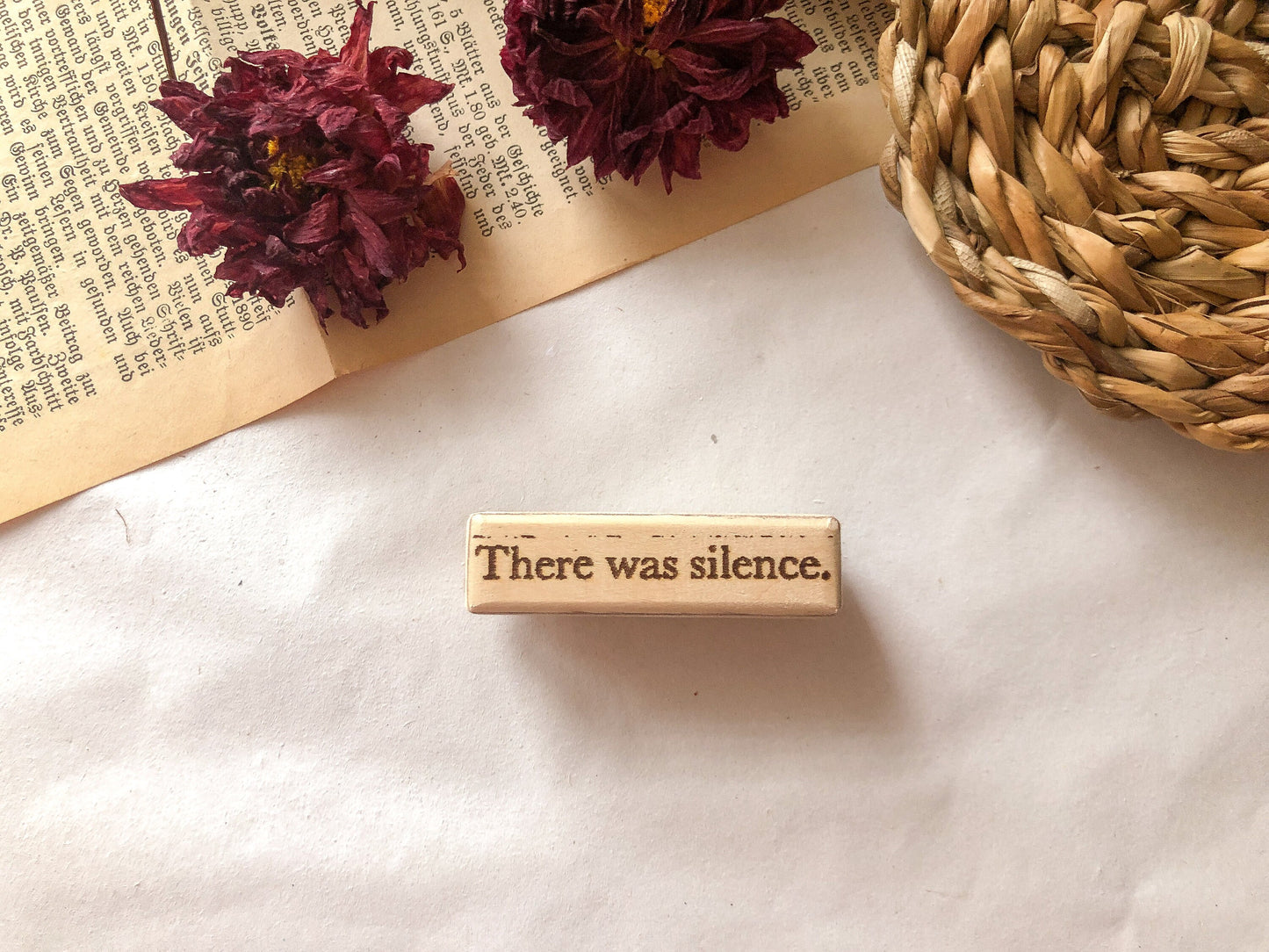 Holzstempel "There was silence", Winter, Stempel, Laserstempel, samesjournal