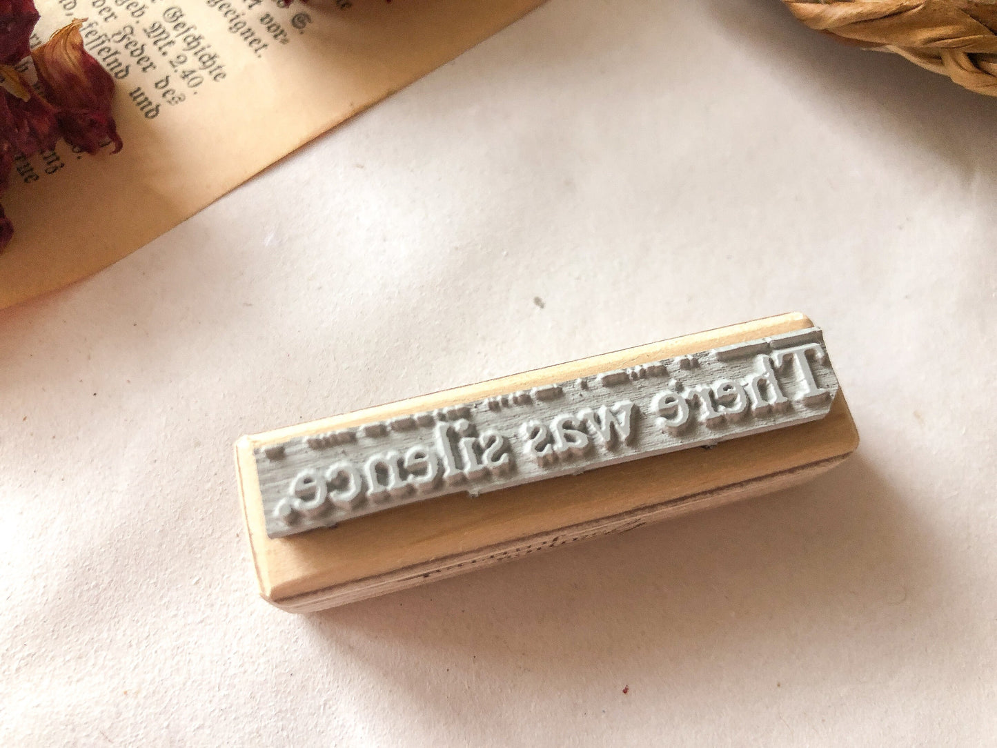 Holzstempel "There was silence", Winter, Stempel, Laserstempel, samesjournal