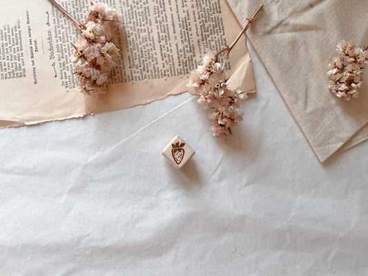 Holzstempel Erdbeere Mini
