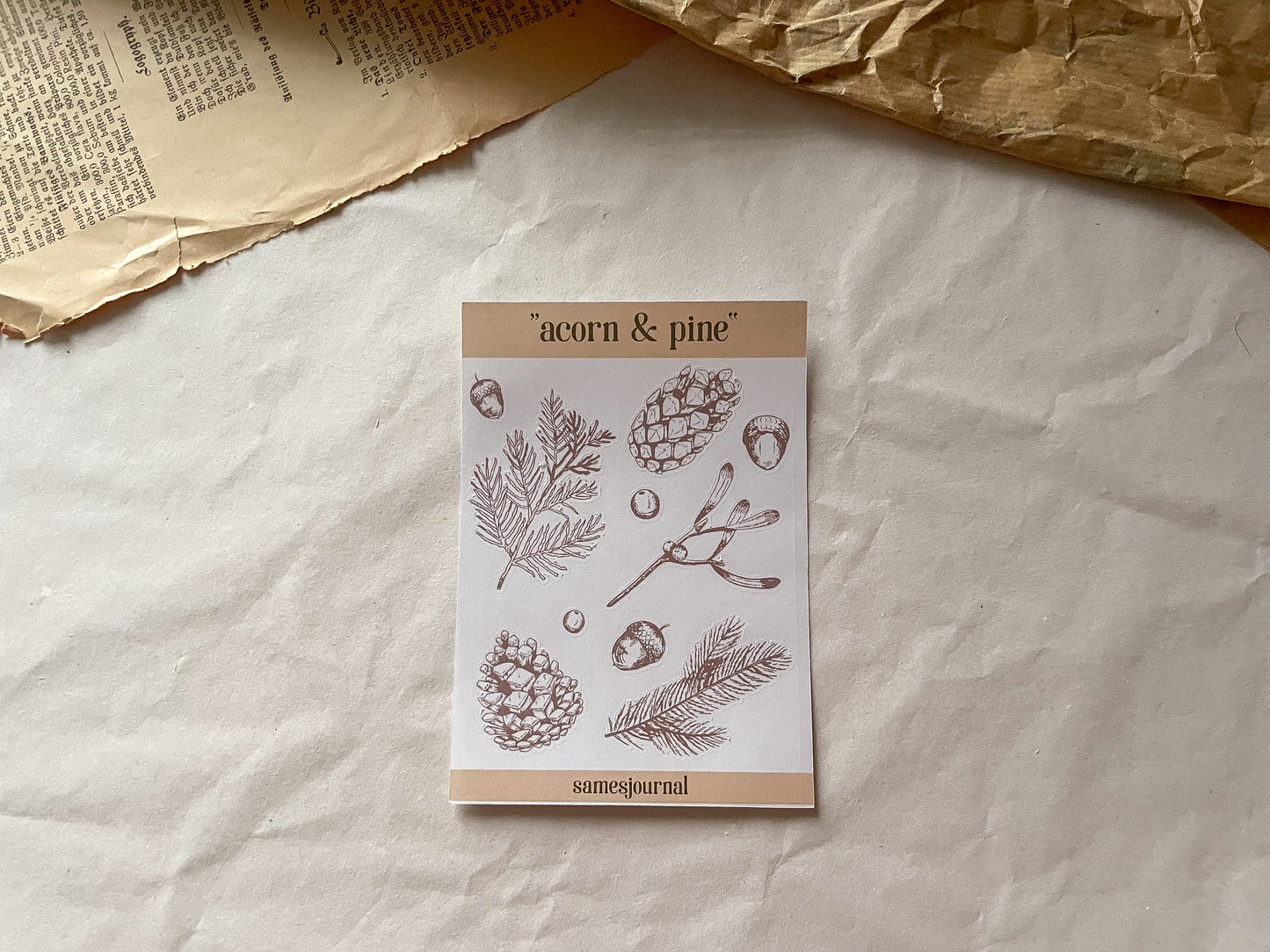 Acorns & Pine Stickersheet