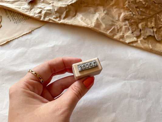 Holzstempel "notes"